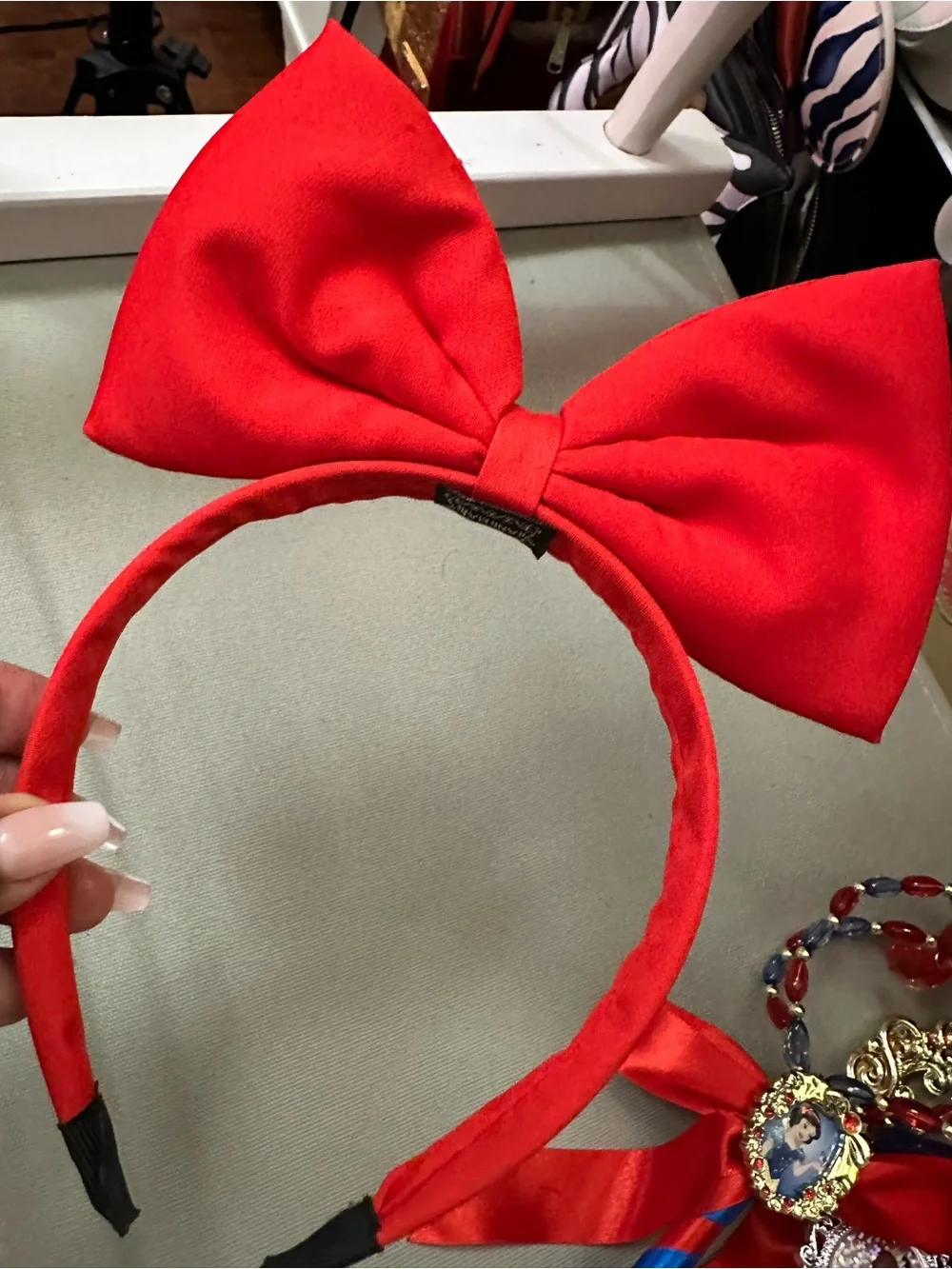 Snow White Princess Wand with Red Bow headband